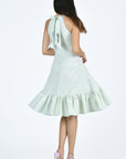 Fanm Mon Paige Dress Back with Halter Bow Detail