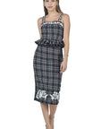 Fanm Mon Jill Tartan Tweed 2 Piece Skirt and Top Set