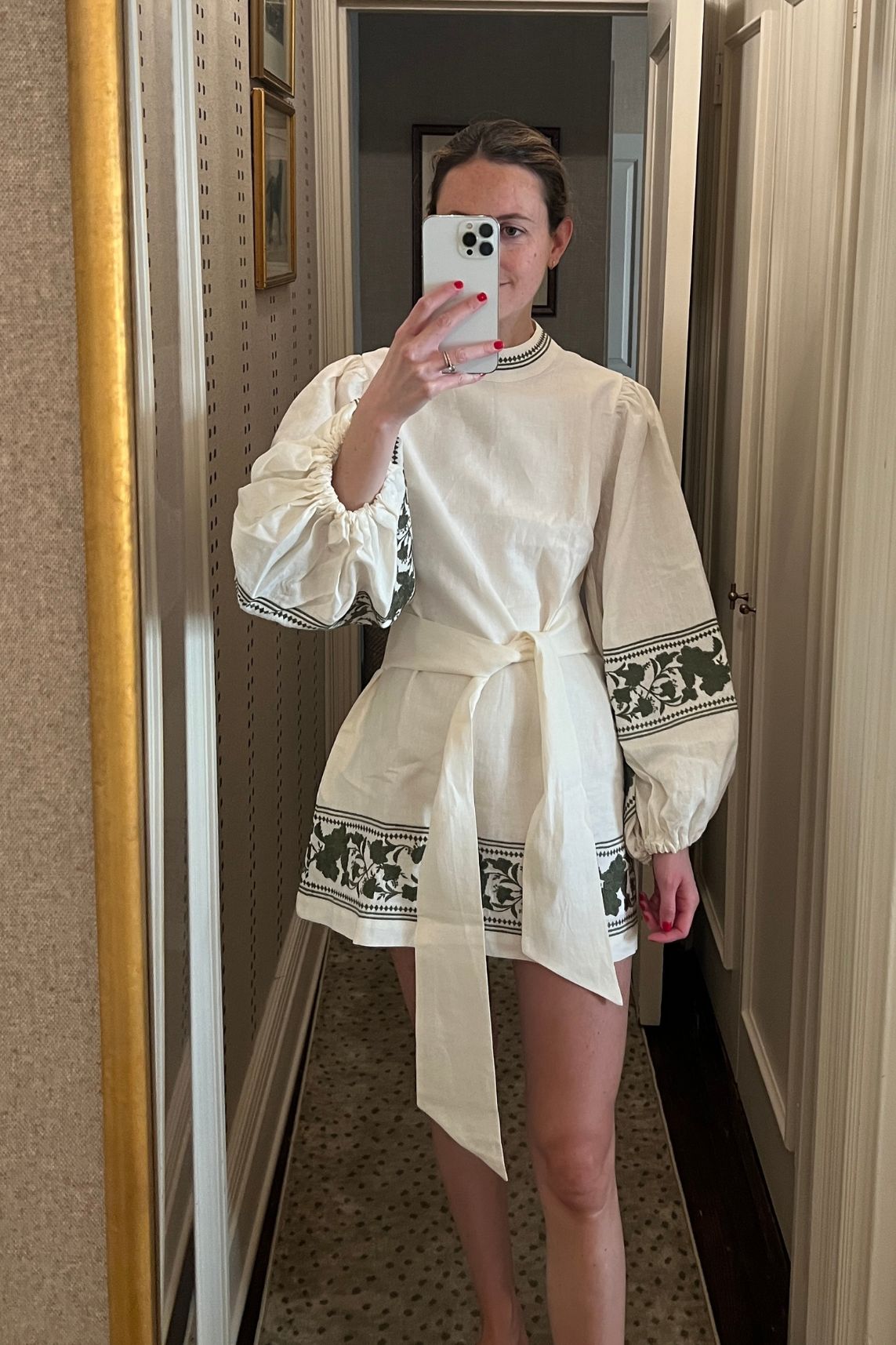 Janie Pierrepont Selfie in Marni Mini Dress, part of the Fanm Mon & Janie Pierrepont Collab.