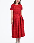 KARANFIL BOUCLE CHERRY DRESS 