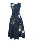 MAGNOLIA DRESS IN INDIGO BLUE