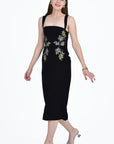 Meltem Velvet Midi Dress part of the holiday Array Collection Side View