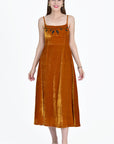 SEDA  MIDI DRESS IN SUSTAINABLE VELVET 