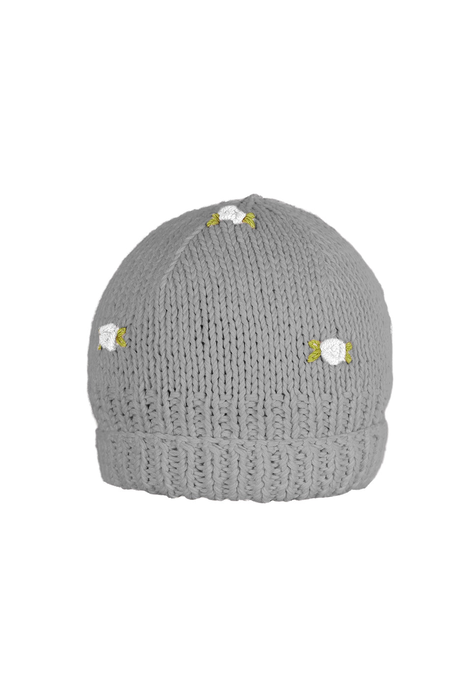 WINTER BLOOM WHITE ROSE Cotton Beanie Hat – Fanm Mon