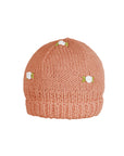 WINTER BLOOM WHITE ROSE Cotton Beanie Hat