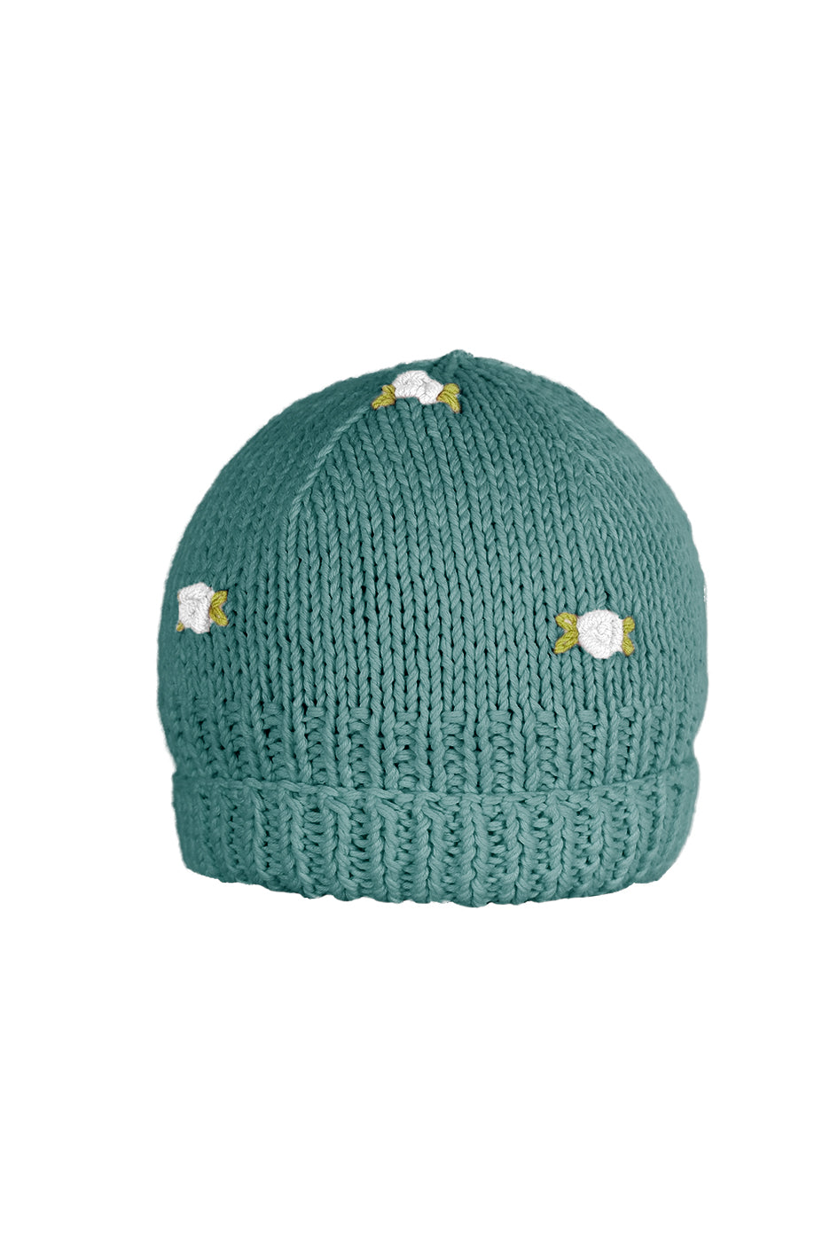 WINTER BLOOM WHITE ROSE Cotton Beanie Hat – Fanm Mon