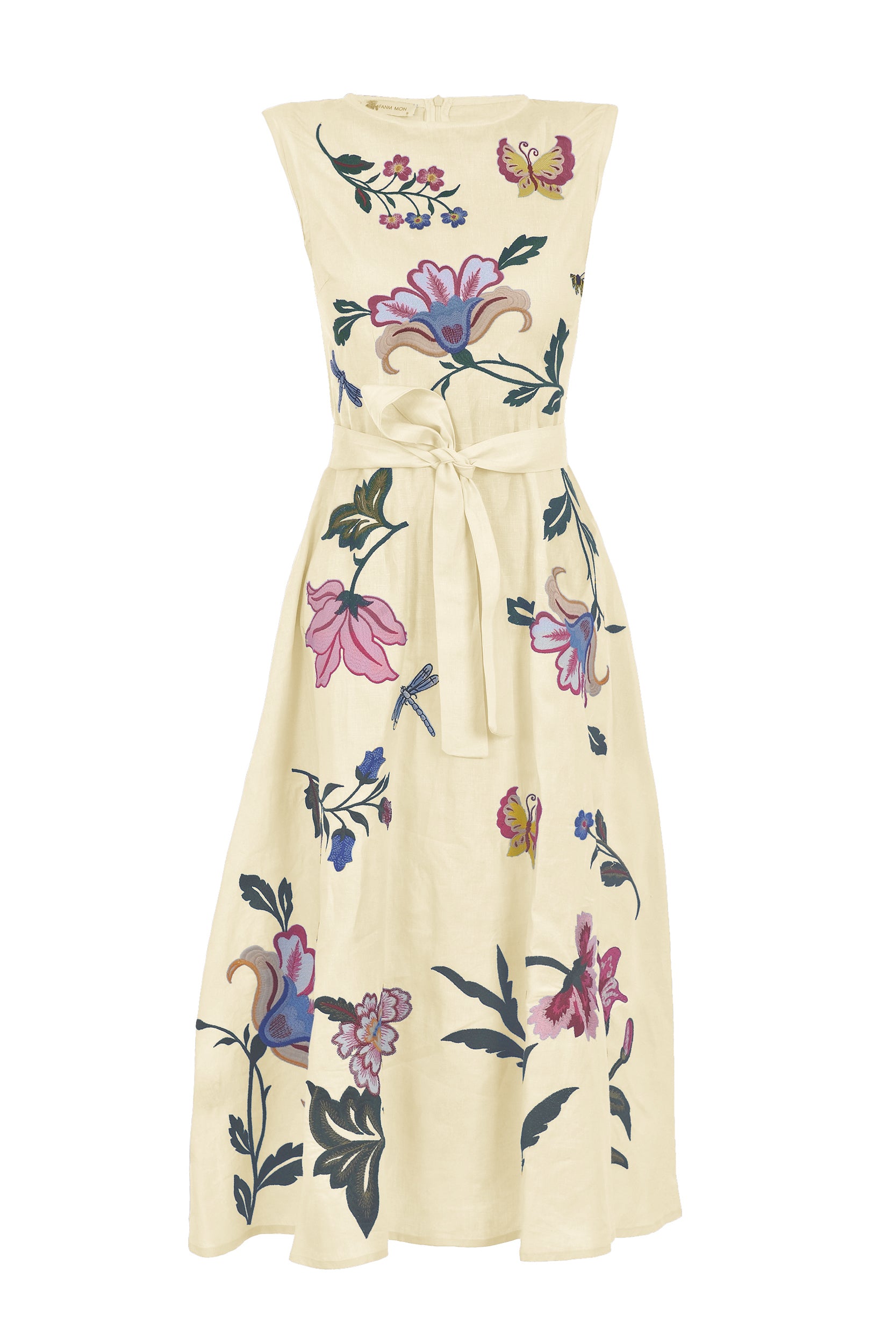 マメ　Osmanthus Motif Embroidery Dress Mame Kurogouchi(マメ) Osmanthus Motif Embroidery Dress - YAMAROKU