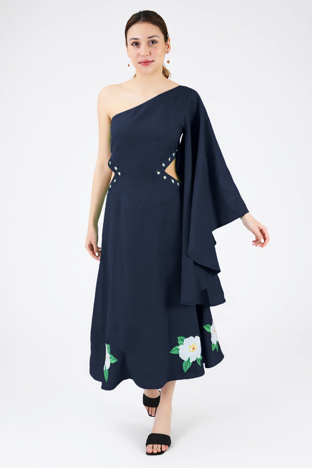 フラメンコ衣装】ブラック prima boutique ワンピース ドレス 白