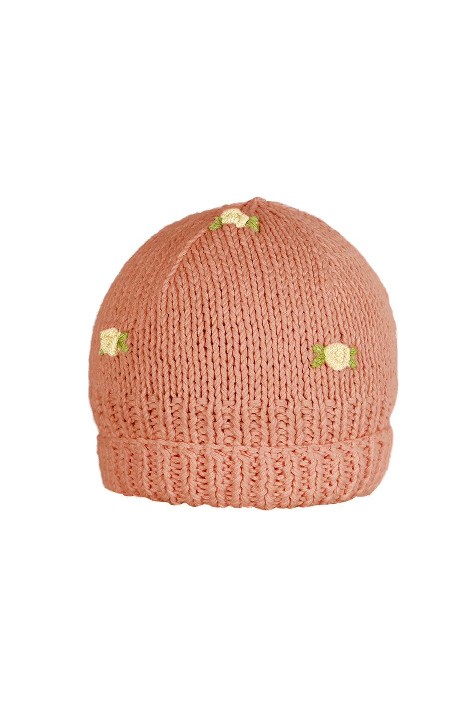 WINTER BLOOM YELLOW ROSE Cotton Beanie Hat