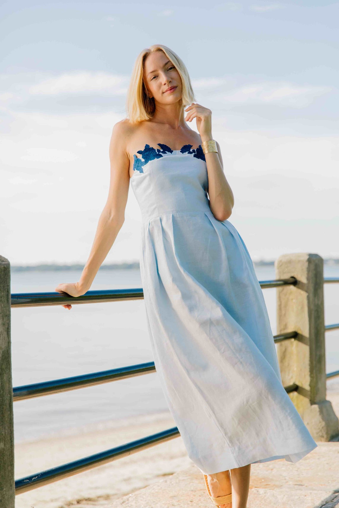 Fanm Mon Lorr Midi Linen Dress from the Marassa Collection, perfect for your delightful moments.