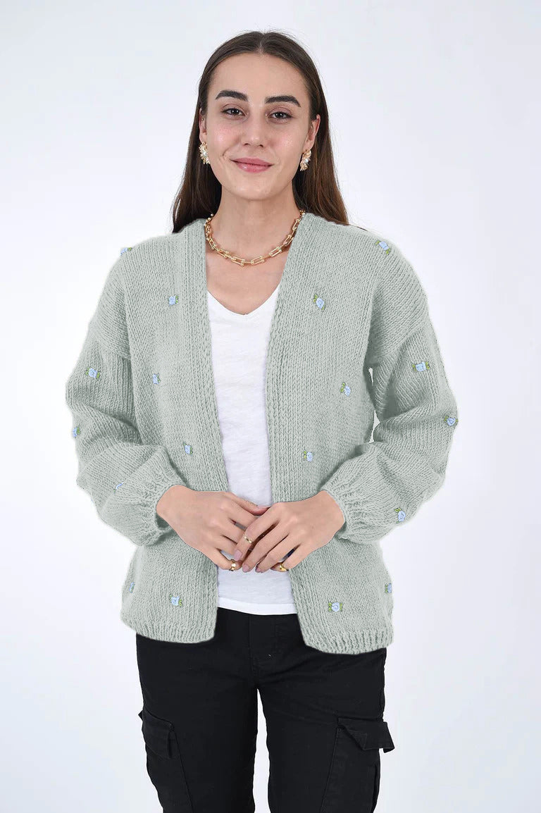 トップス Rose flower motif short sleeve cardigan Rose flower motif short sleeve cardigan | ファッション通販