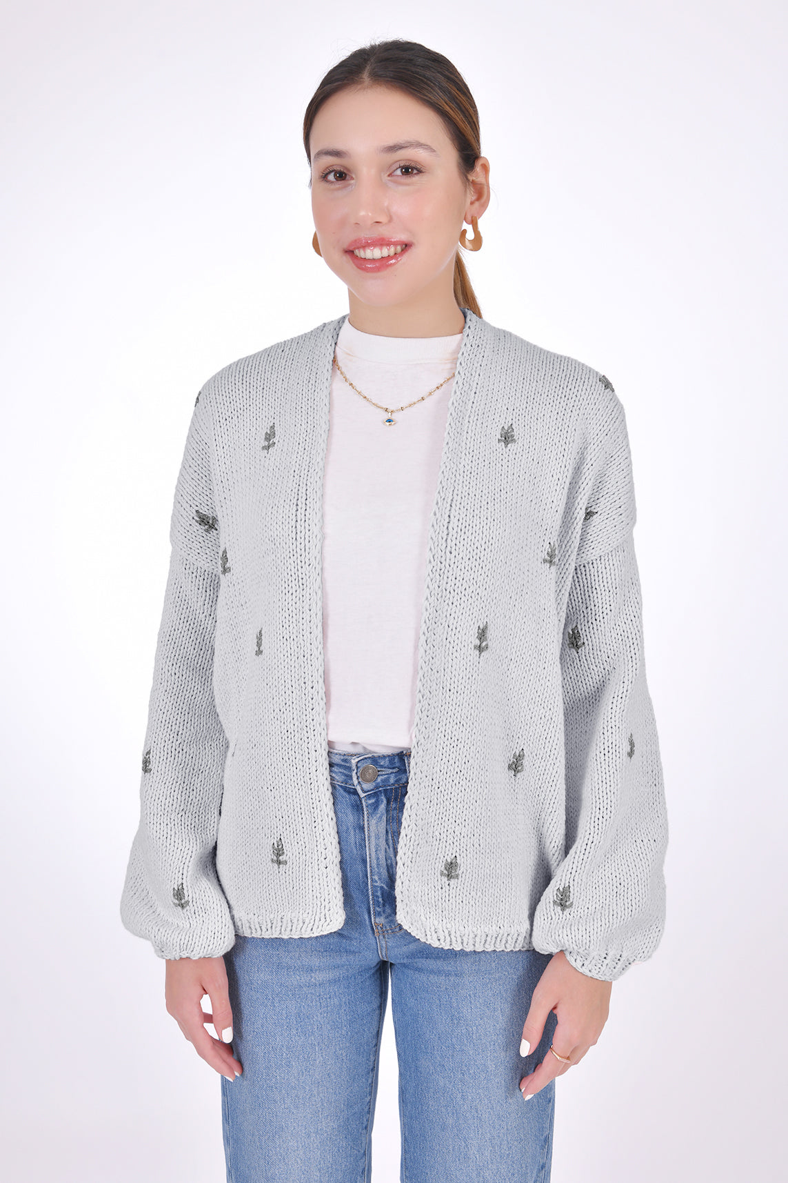 Cotton on sale grey cardigan